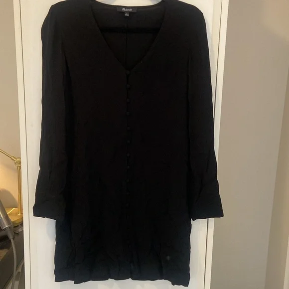 Madewell black boho flowy dress in black sz S - Picture 2 of 7